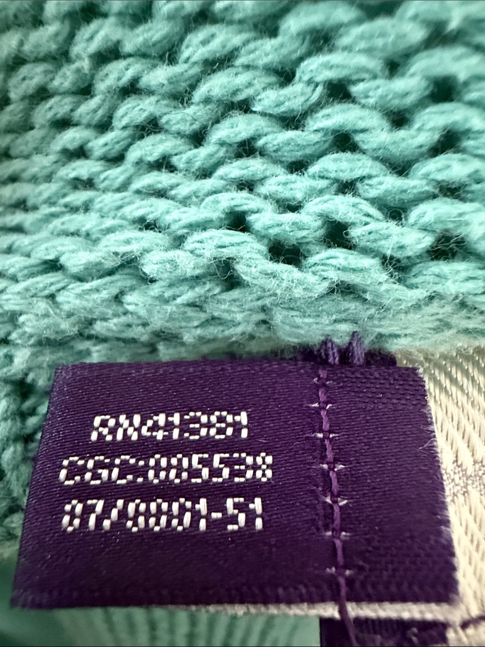 Ralph Lauren Purple Label Cashmere Blend Crewneck Sweater Aqua Blue Size Large - Picture 8 of 8